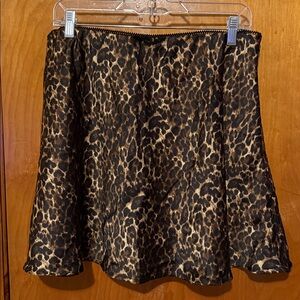 Chic Leopard Print Skater Skirt